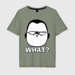 Футболка оверсайз мужская What?, цвет: авокадо