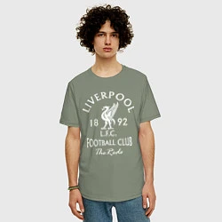 Футболка оверсайз мужская Liverpool: Football Club, цвет: авокадо — фото 2