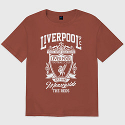 Футболка оверсайз мужская Liverpool: Est 1892, цвет: кирпичный