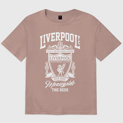 Футболка оверсайз мужская Liverpool: Est 1892, цвет: пыльно-розовый