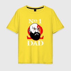 Футболка оверсайз мужская Dad Kratos, цвет: желтый