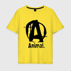 Футболка оверсайз мужская Animal Logo, цвет: желтый