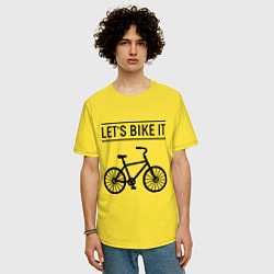 Футболка оверсайз мужская Lets bike it, цвет: желтый — фото 2