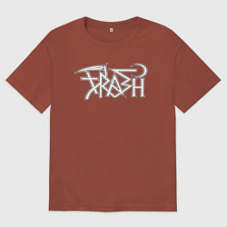 Футболка оверсайз мужская Trash gang, цвет: кирпичный