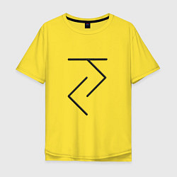 Футболка оверсайз мужская Йога - руна, цвет: желтый
