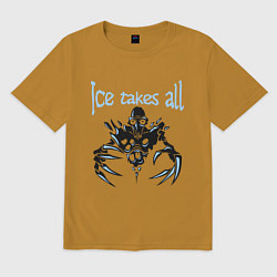 Футболка оверсайз мужская Ice Takes All, цвет: горчичный