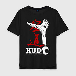 Футболка оверсайз мужская Kudo, цвет: черный