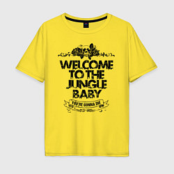 Футболка оверсайз мужская Welcome to the Jungle, цвет: желтый