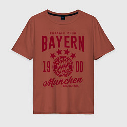 Футболка оверсайз мужская Bayern Munchen 1900, цвет: кирпичный