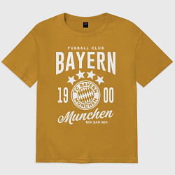 Футболка оверсайз мужская Bayern Munchen 1900, цвет: горчичный