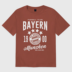 Футболка оверсайз мужская Bayern Munchen 1900, цвет: кирпичный