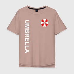 Футболка оверсайз мужская UMBRELLA CORP, цвет: пыльно-розовый