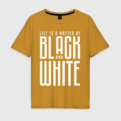 Футболка оверсайз мужская Juventus: Black & White, цвет: горчичный