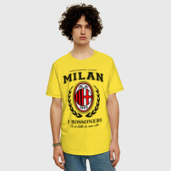 Футболка оверсайз мужская Milan: I Rossoneri, цвет: желтый — фото 2