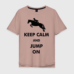 Мужская футболка оверсайз Keep Calm & Jump On