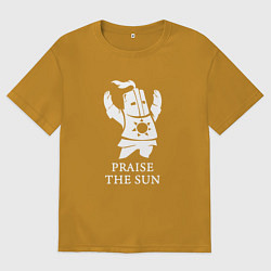 Футболка оверсайз мужская Praise the Sun, цвет: горчичный