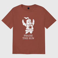 Футболка оверсайз мужская Praise the Sun, цвет: кирпичный
