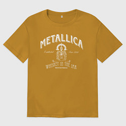 Футболка оверсайз мужская Metallica: Whiskey in the Jar, цвет: горчичный