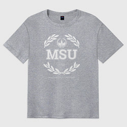 Футболка оверсайз мужская MSU, цвет: меланж