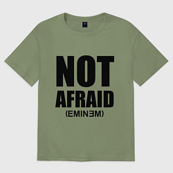 Футболка оверсайз мужская Not Afraid, цвет: авокадо