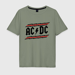 Футболка оверсайз мужская AC/DC Voltage, цвет: авокадо
