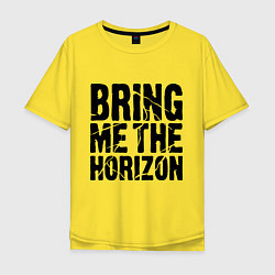 Футболка оверсайз мужская Bring me the horizon, цвет: желтый