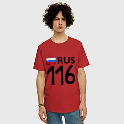 Футболка оверсайз мужская RUS 116, цвет: красный — фото 2