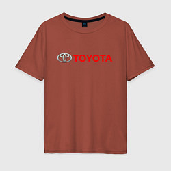Футболка оверсайз мужская TOYOTA, цвет: кирпичный