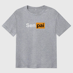 Футболка оверсайз мужская Senpai: Pornhub Style, цвет: меланж