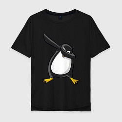 Футболка оверсайз мужская DAB Pinguin, цвет: черный