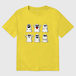 Мужская футболка оверсайз Funny ghosts - halloween