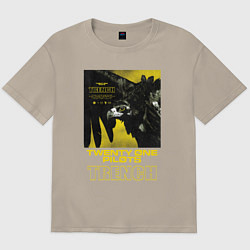 Футболка оверсайз мужская TOP: TRENCH, цвет: миндальный