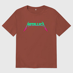 Футболка оверсайз мужская METALLICA, цвет: кирпичный