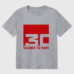 Футболка оверсайз мужская 30 seconds to mars, цвет: меланж
