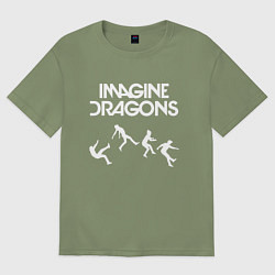 Футболка оверсайз мужская IMAGINE DRAGONS, цвет: авокадо