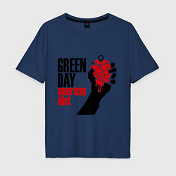 Футболка оверсайз мужская Green Day: American idiot, цвет: тёмно-синий