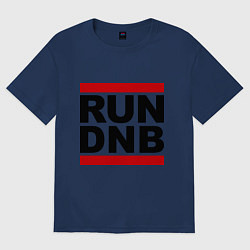 Футболка оверсайз мужская RUN DNB, цвет: тёмно-синий