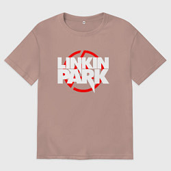 Футболка оверсайз мужская LINKIN PARK, цвет: пыльно-розовый
