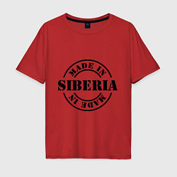 Футболка оверсайз мужская Made in Siberia, цвет: красный
