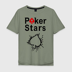 Футболка оверсайз мужская Poker Stars, цвет: авокадо