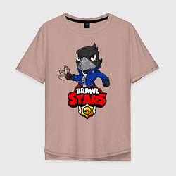 Мужская футболка оверсайз BRAWL STARS CROW