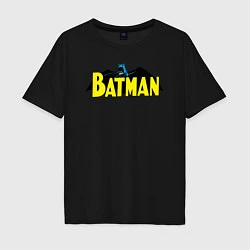 Футболка оверсайз мужская Batman logo, цвет: черный