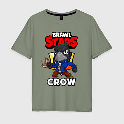 Мужская футболка оверсайз BRAWL STARS CROW