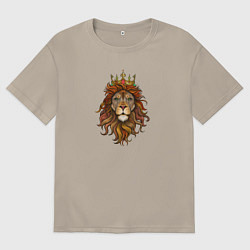 Футболка оверсайз мужская Король Лев, цвет: миндальный
