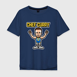 Футболка оверсайз мужская Chef Curry, цвет: тёмно-синий