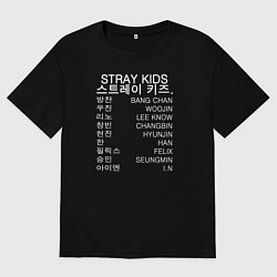 Футболка оверсайз мужская Stray Kids, цвет: черный