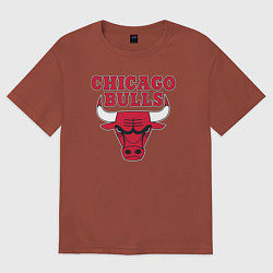 Футболка оверсайз мужская CHICAGO BULLS, цвет: кирпичный