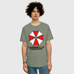 Футболка оверсайз мужская UMBRELLA CORP, цвет: авокадо — фото 2