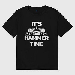 Футболка оверсайз мужская It's hammer time, цвет: черный