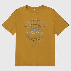 Футболка оверсайз мужская ВЕДЬМАК, цвет: горчичный